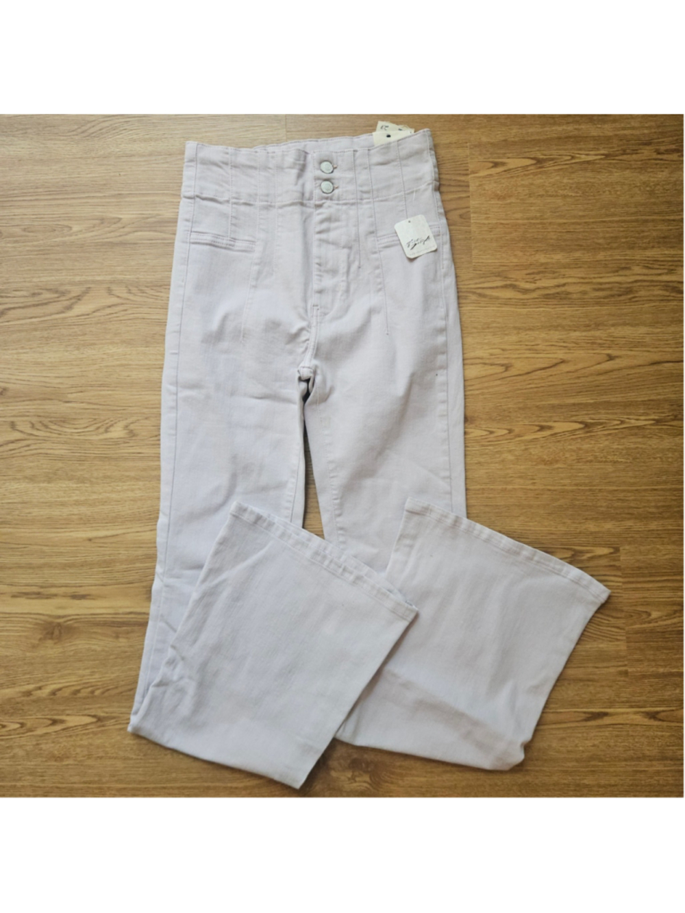 NWT Free People We The Free Jayde High Rise Flare Leg Lavendar Jeans Womens 27